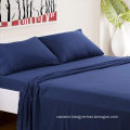 Solid color  4-Pieces very soft brushed microfiber fabric bed sheet sets